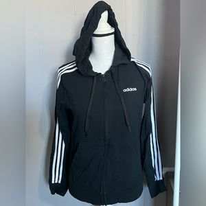NWOT Adidas Women’s Black Zip Up Jacket with Hood